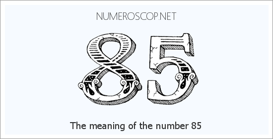 Angel number 85 meaning