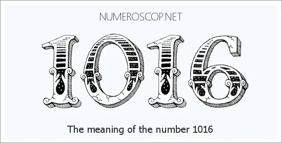 Angel number 1016 meaning