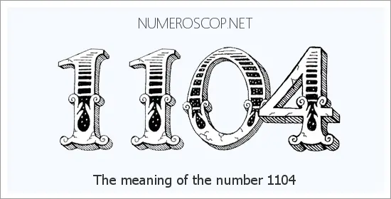 What does the number 1104 represent in the angelic realm?