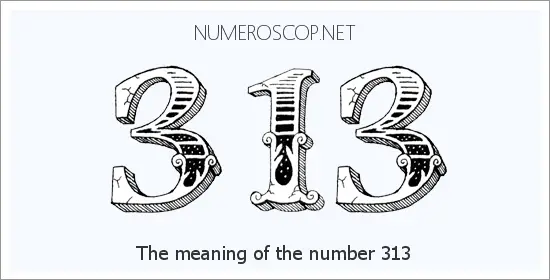 Angel number 313 meaning