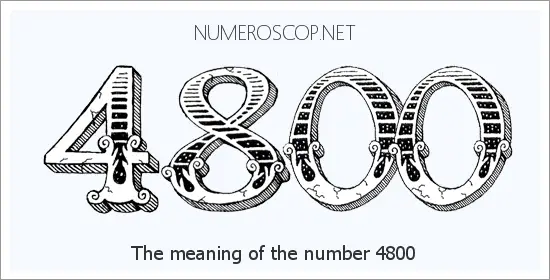 Angel number 4800 meaning