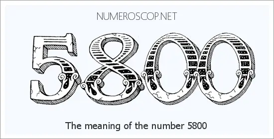 Angel number 5800 meaning