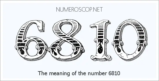 Angel number 6810 meaning
