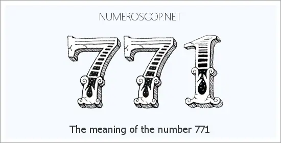 Angel number 771 meaning
