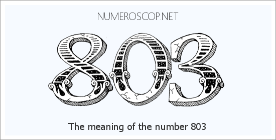 Angel number 803 meaning