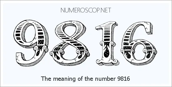 Angel number 9816 meaning