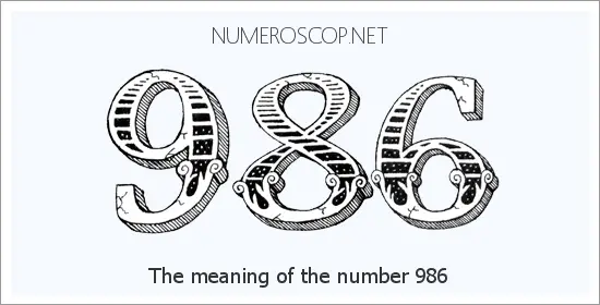 Angel number 986 meaning